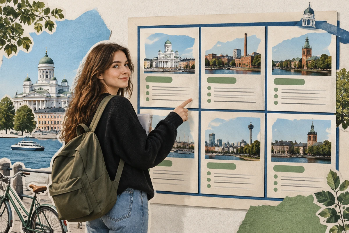 Главная страница портала StudyInfo.fi с поиском программ финского высшего образования