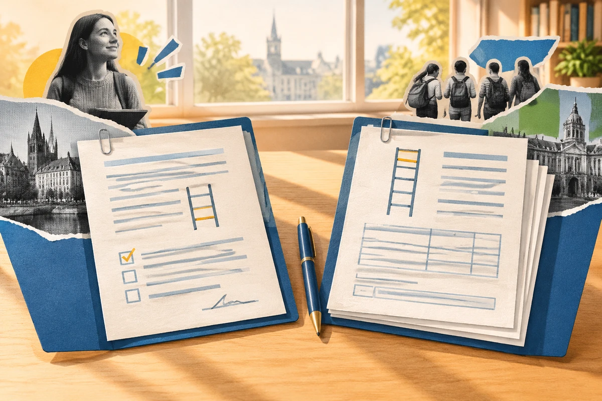 Документы для подачи на Ausbildung и в вуз Германии на столе
